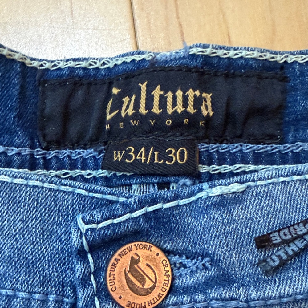 Cultura modern fit stretch denim jeans 34 x 30 NWT - Picture 2 of 5
